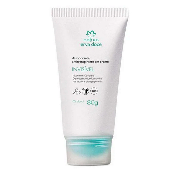 Natura Desodorante Antitranspirante em Creme Erva Doce 80g