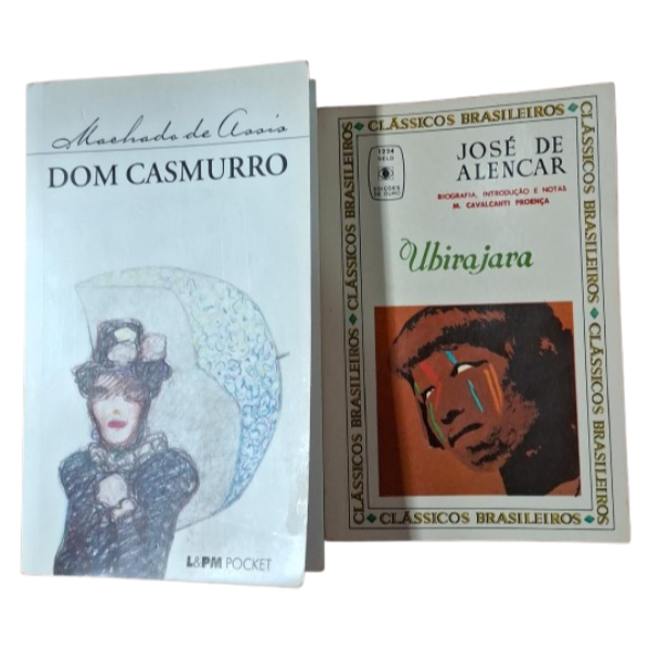 Livros Dom Casmurro e Ubirajara; Machado De Assis; José de Alencar