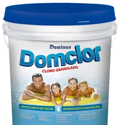Domclor Puro Hipoclorito de Calcio 65% Balde 10kg Granulado Tratamento Limpeza Cloro Para Piscinas