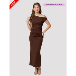 Vestido Juvenil Feminino Elegante Festa Formatura Casamento Menina Moça Mulher Longo