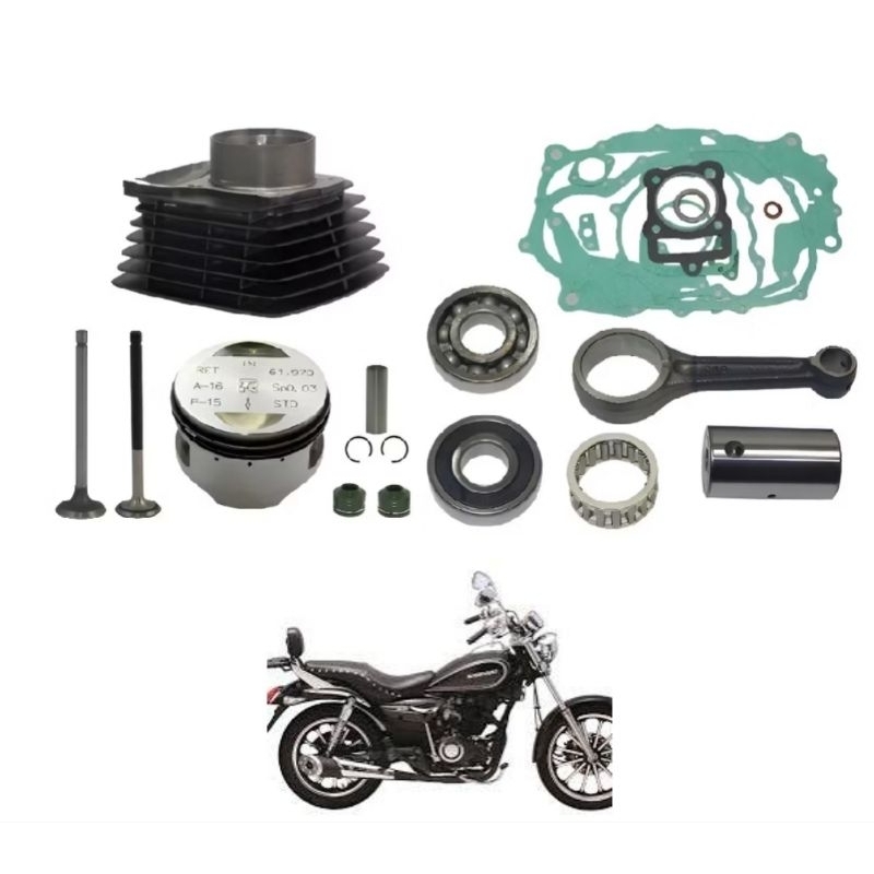Kit Cilindro Biela Válvulas Junta Kasisnki Mirage 150
