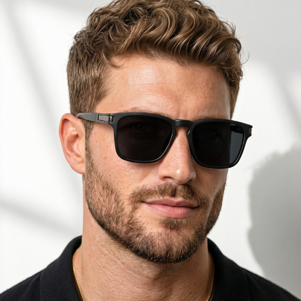 Óculos de Sol Quadrado Polarizado Premium Esportivo Mandrake Vilão Tendencia uv400 Masculino