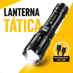 Lanterna Super Potente Led Militar 3 Em 1 T9 Tática Forte Longo Alcance recarregável pesca camping