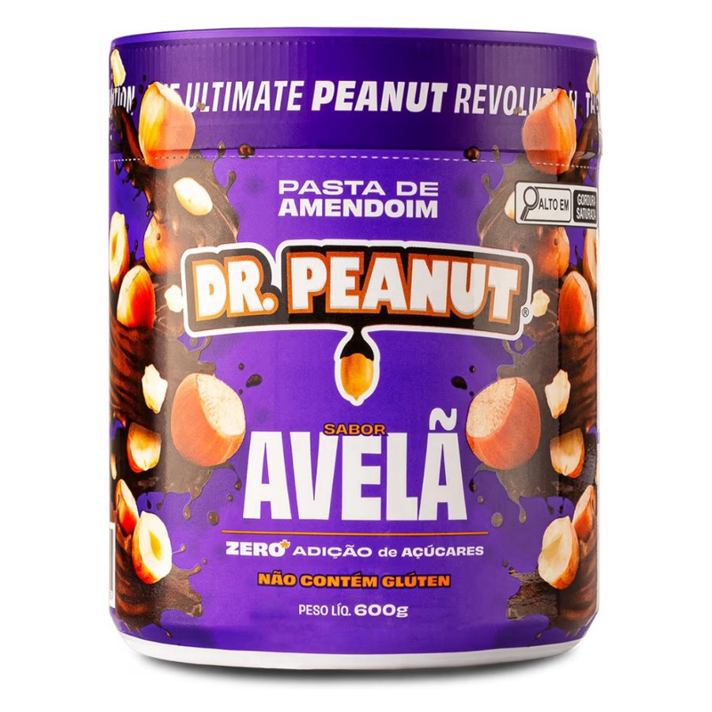 Dr. Peanut Pasta de Amendoim Avelã 600G - Com Whey Protein