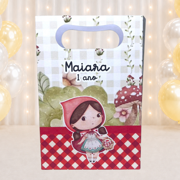 SACOLINHA PERSONALIZADA PARA LEMBRANCINHAS CHAPEUZINHO VERMELHO | SACOLA PERSONALIZADA | SACOLA SURPRESA