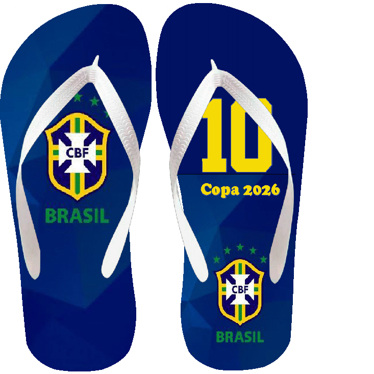 Chinelo Do Brasil Copa Do MUndo 2026 Masculino/Feminino/Time Infantil Adulto