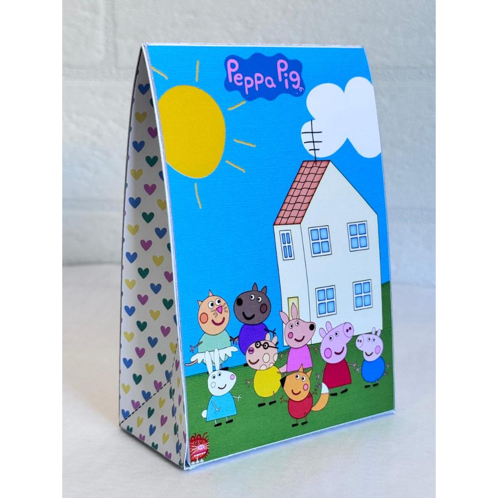 Caixinhas Personalizadas estilo Saquinho - Peppa Pig  | Lembrancinha de Festa e Aniversário | Sacolinha Surpresa