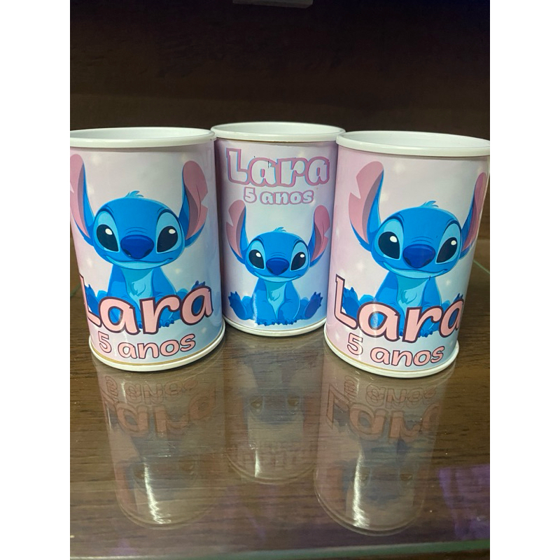 Kit Cofrinho Personalizado STITCH Lembrancinha Festa Infantil Aniversário - TODOS OS TEMAS
