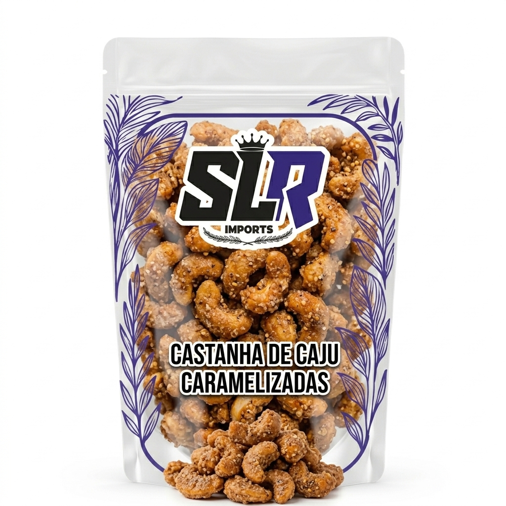 Castanha de Caju Caramelizada 500g Sabores Variados