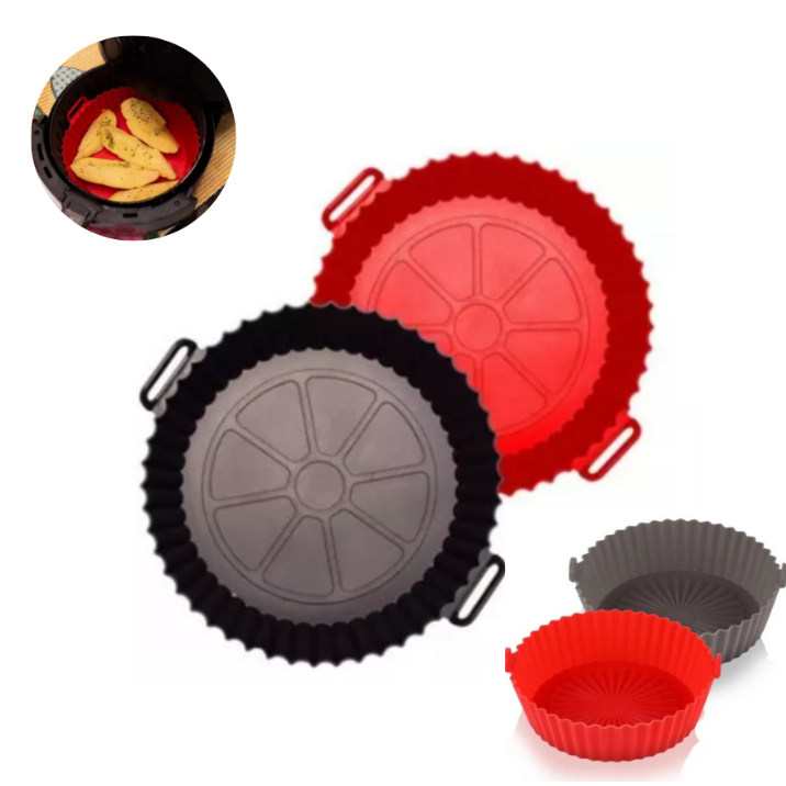 Forma Silicone para Air Fryer Assadeira Cesto Fritadeira Elétrica De 16cm