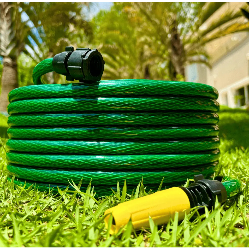 Mangueira de Jardim Trançada Anti-Torção Metros Completa Com Esguicho Limpeza Quintal - Oferta