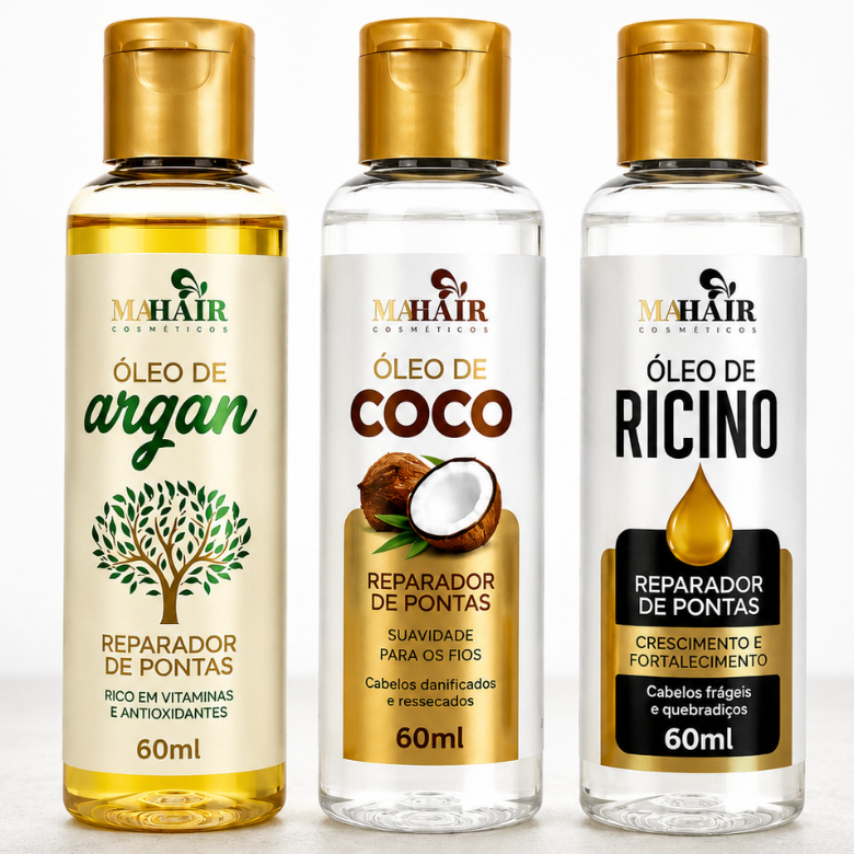 Reparador Capilar de Pontas Linha Completa Óleo para Cabelo Mahair - Promoção !