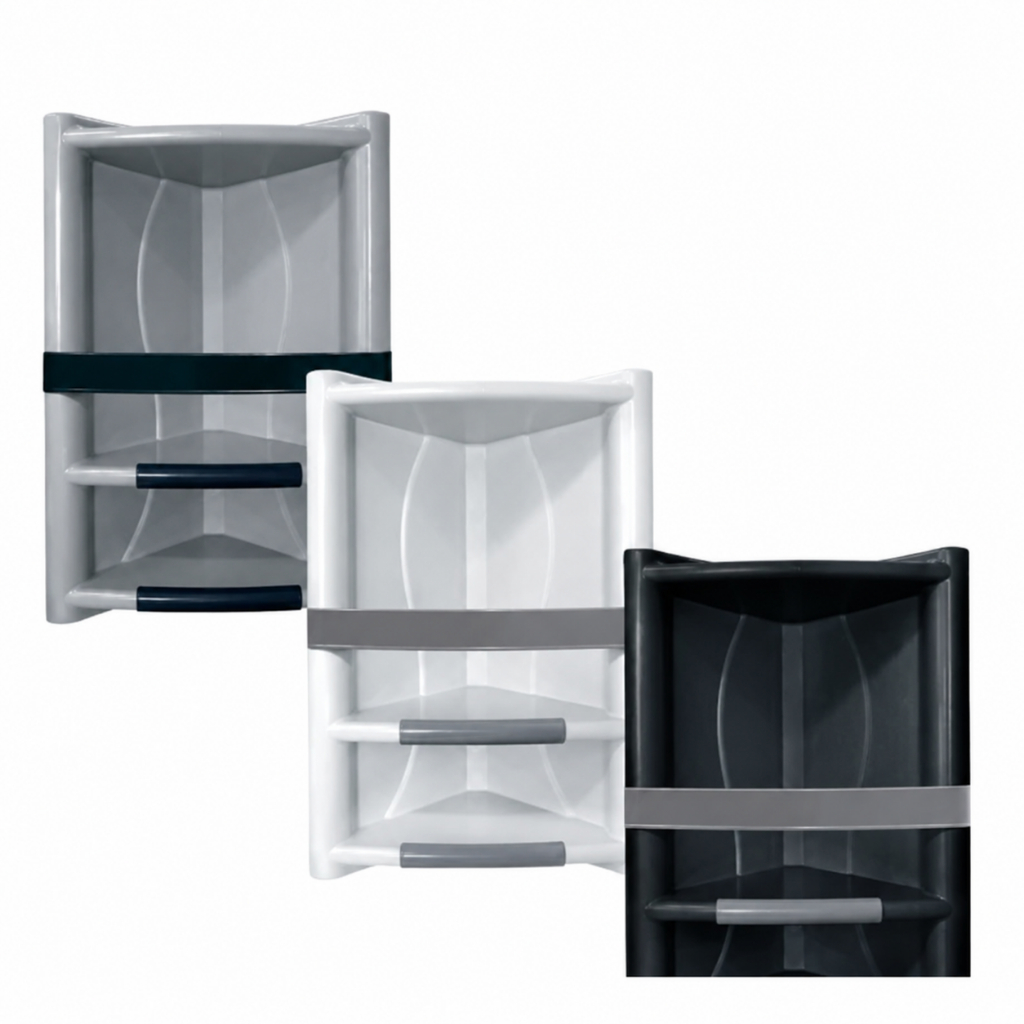 Organizador Suporte BRANCO , PRETO ,CINZA Cantoneira Porta Sabonete Shampoo Banheiro Resistente TOY