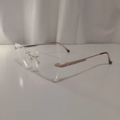 Óculos Feminino Gold Semi Aro Elegante | Armação Leve Fashion Premium VK2473