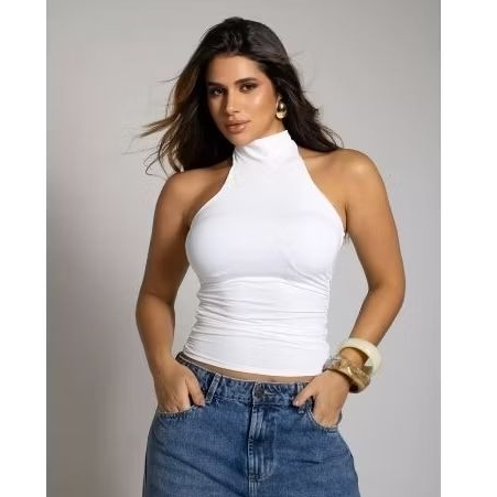 Regata Básica Alcinha Modinha Casual Blogueira Moda feminina tendência