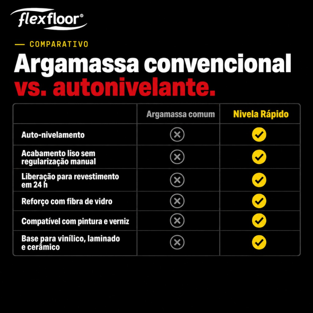 Detalhes do Autonivelante Nivela Fácil 20kg Secagem Rápida Para Regularizar Piso Interno Para Obras