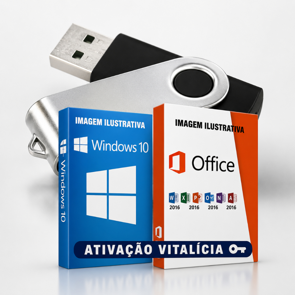 Pendrive Bootavel C/ Windows 10 drives e /office