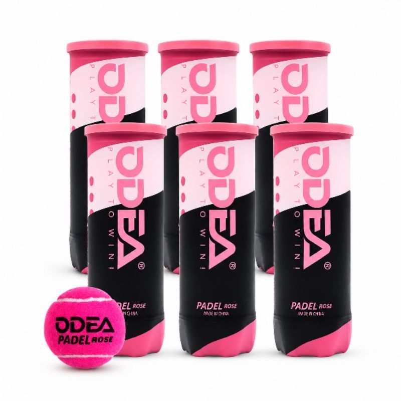 Bola De Padel Odea Rosa  Pack 06 Tubos Com 03 Bolas