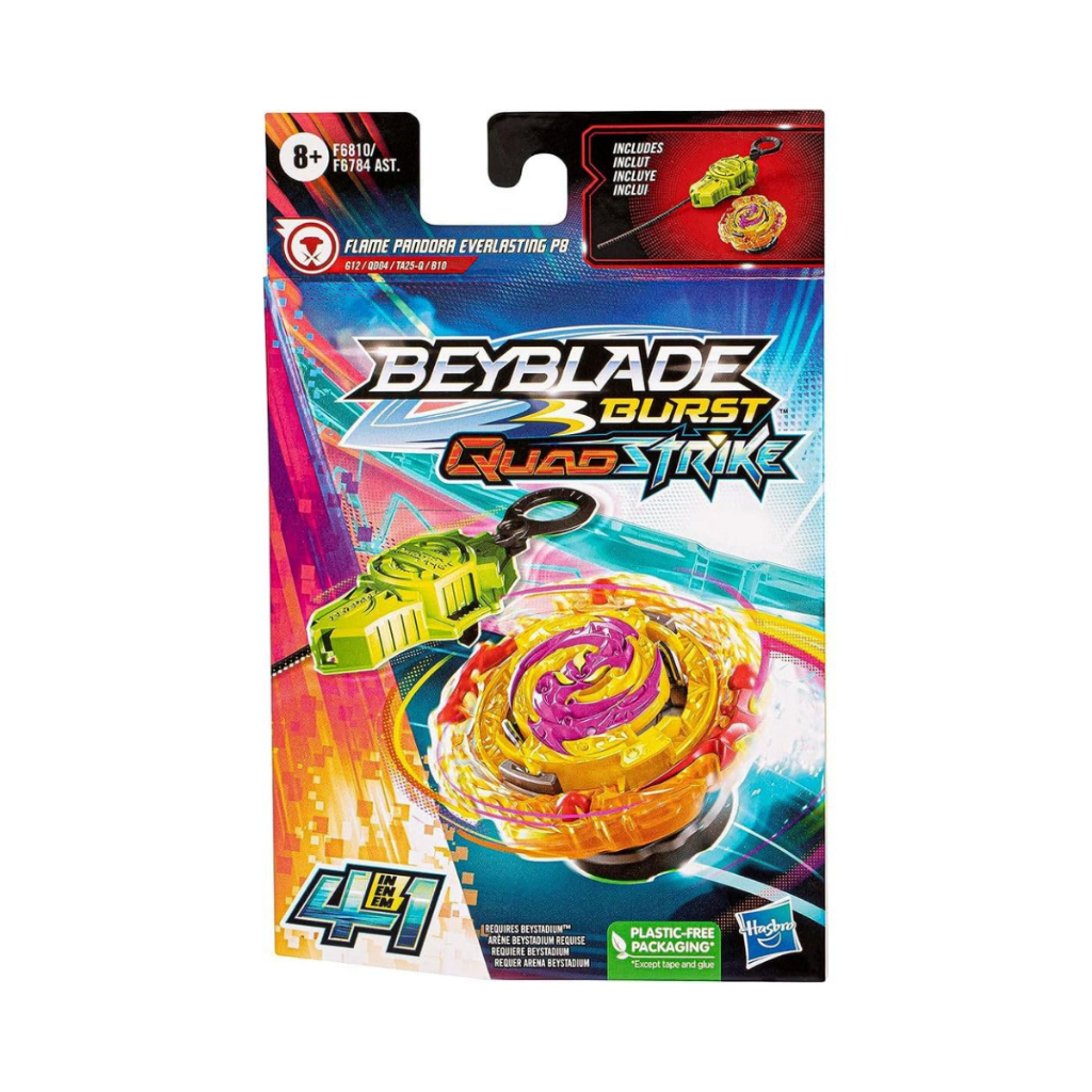 Beyblade Burst Quadstrike 4 em 1 Flame Pandora Everlasting P8 - Hasbro F6810