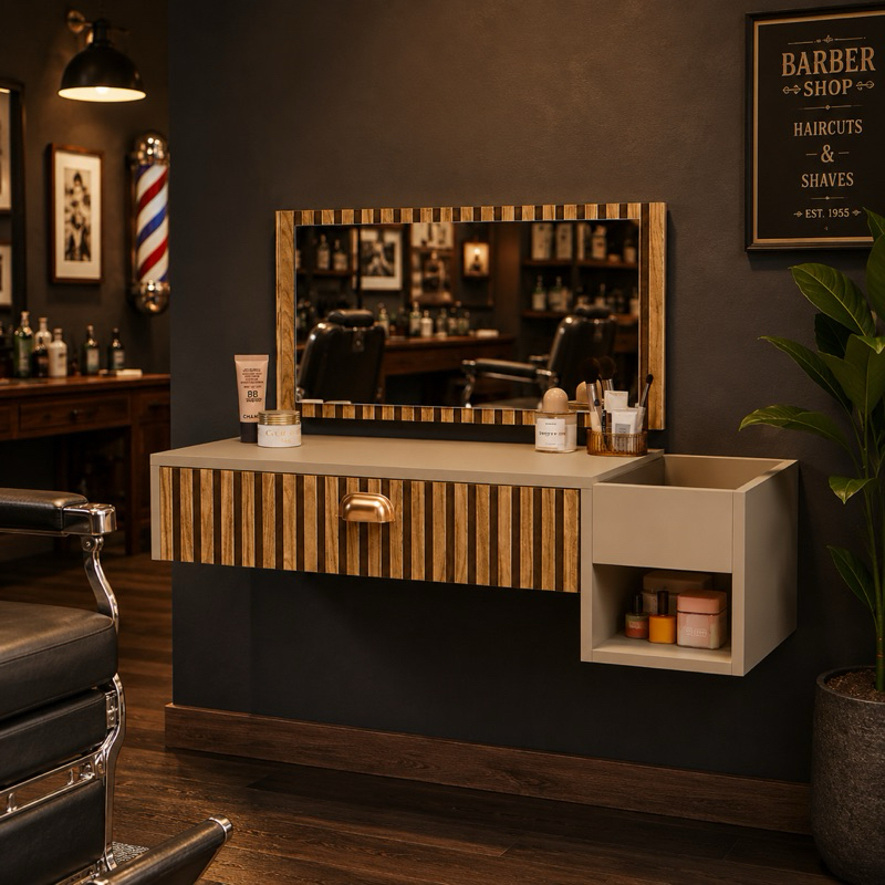 Bancada Salao Barbearia Penteadeira Camarim Suspensa Make Quarto Body Splash Elias - PROMOÇÃO DE LANÇAMENTO