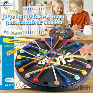 MEDOOSI Jogo de Desafio de Corda e Nós | Quebra-Cabeça Lógico, Brinquedo Desatar Educativ…