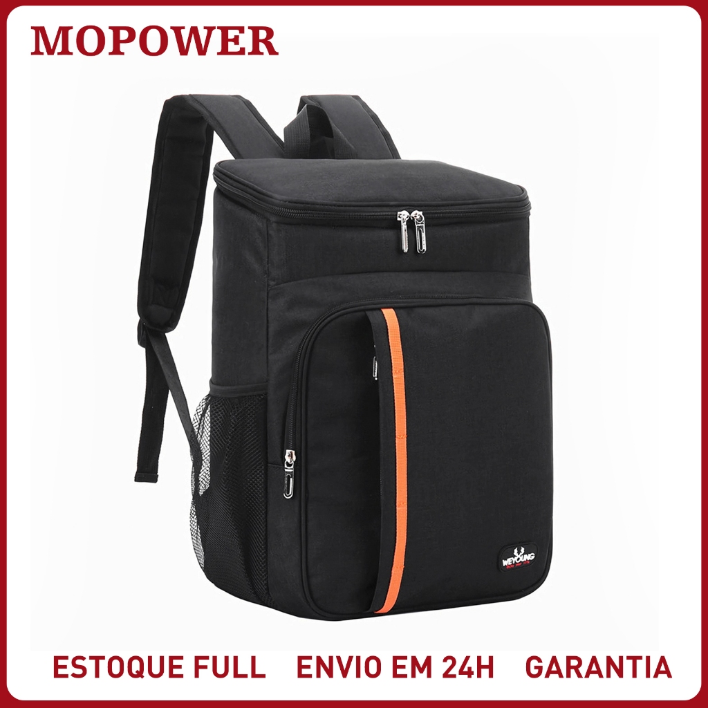 Mochila Térmica Cooler 23L Bolsa Grande Impermeável Praia Cerveja Bebidas Piquenique Camping Marmita Lanche