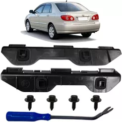 Par Guia Garra Suporte do Parachoque Traseiro Para Toyota Corolla 2003 a 2008 Todos