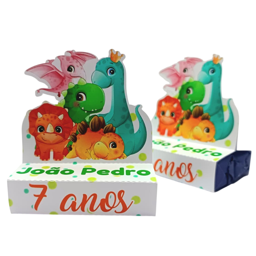 Kit Porta Bis Duplo Personalizado Dinossauro I Dino Baby I Lembrancinha de Aniversário Infantil