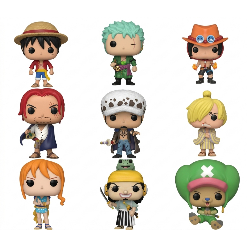 Bonecos Colecionáveis One Piece - Luffy ,Zoro, Sanji, Usopp, Robin, Franky ,Nami, Chopper, Ace, Law,