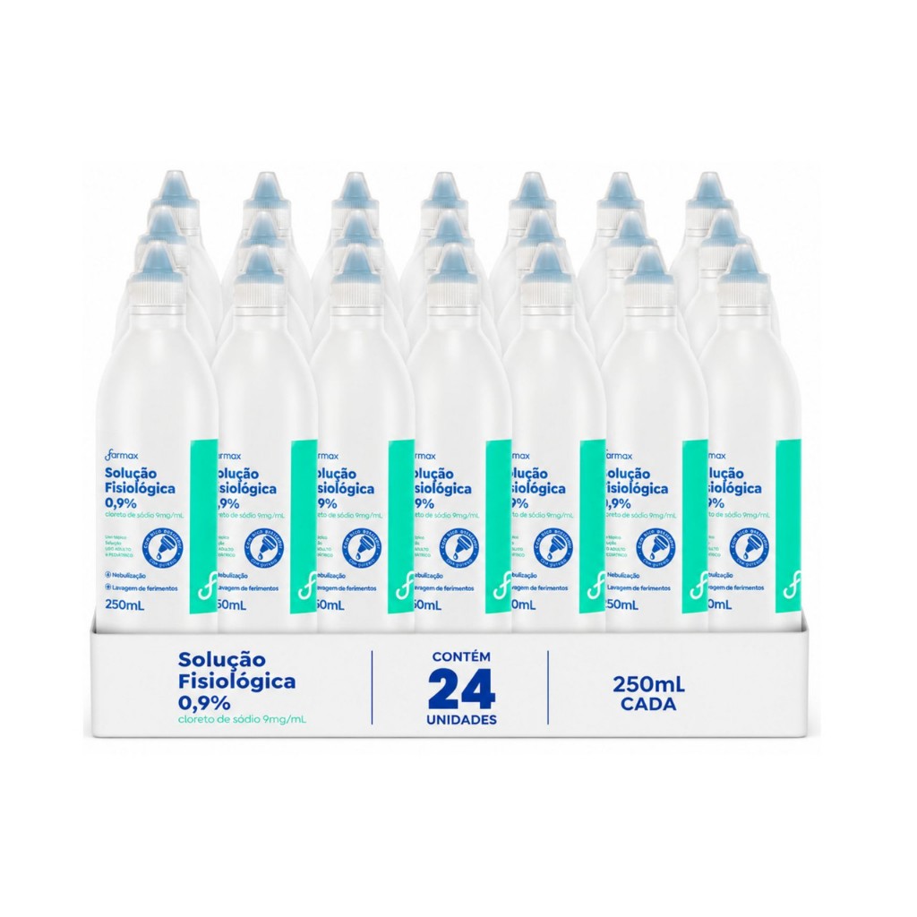 Kit 24 Soro Fisiológico Sorimax Farmax 250ml