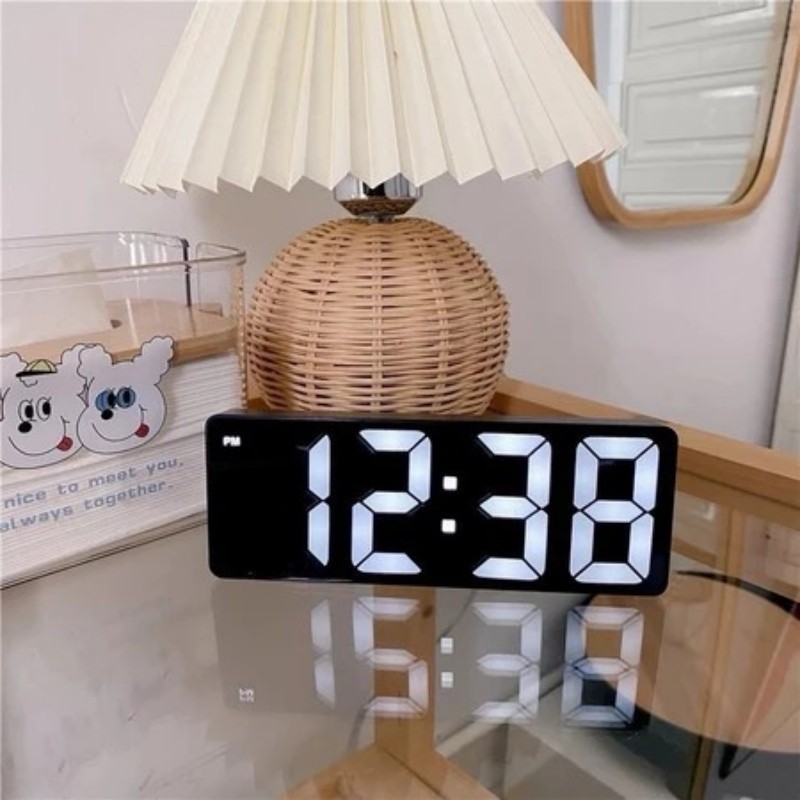 Relógio Digital De Mesa E Parede Led Com Data E Alarme