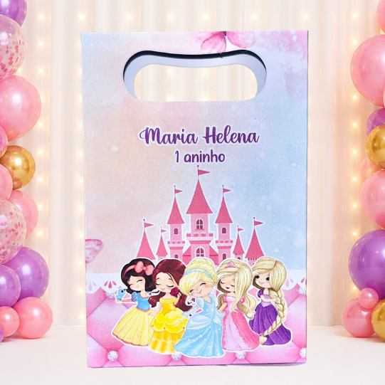 SACOLINHA PERSONALIZADA PARA LEMBRANCINHAS PRINCESAS CUTE / PRINCESINHAS CUTE | SACOLA PERSONALIZADA | SACOLA SURPRESA