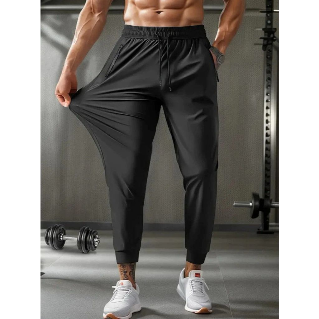 Calça Masculina Poliamida Com Elastano Jogger Esporte Secagem Rápida Academia Treino Fitness Slim Fit Tactel