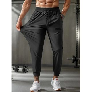 Calça Jogger Unissex Poliamida Com Elastano Esporte Secagem Rápida Academia Treino Fitness Slim Fit Tactel