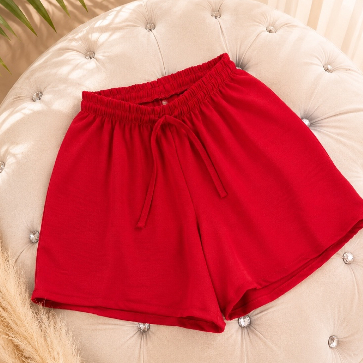 Short Feminino Básico Duna Confortável Verão Fresco Soltinho Cores Lisas do P ao GG 46