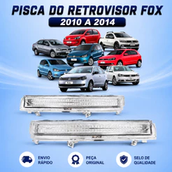Pisca Do Retrovisor Fox ANO 2010 2011 2012 2013 2014 Compatível com Gol/Golf/Polo/Up
