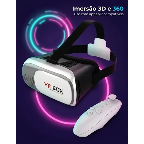 óculos Vr Box 2.0 Realidade Virtual 3d Com Controle