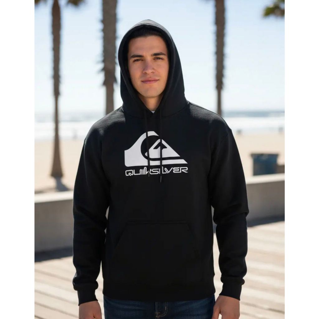 Blusa De Frio Casaco Canguru Quiksilver Moletom Masculino 100% algodão