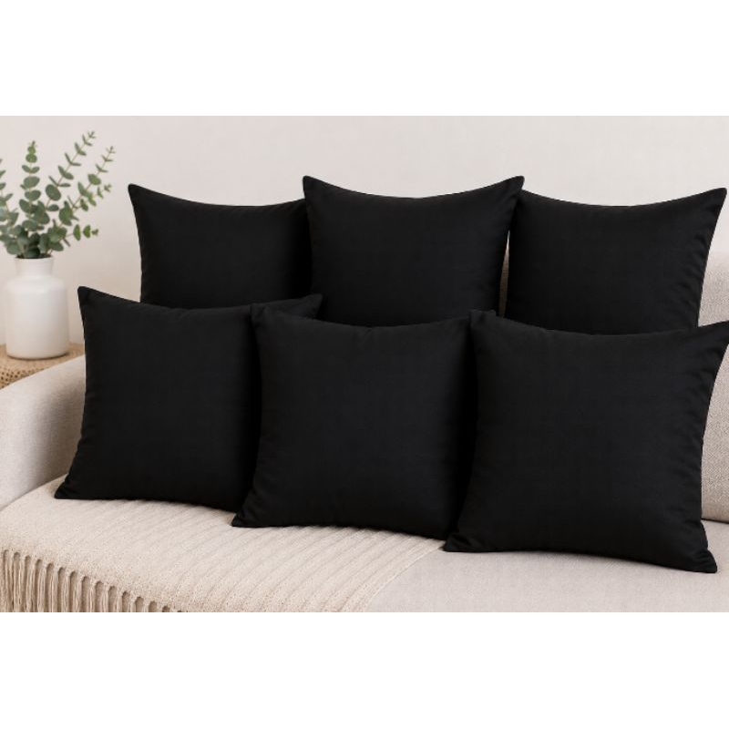 Kit 6 Capas de Almofadas 40×40 Oxford Liso Decorativa Sala Sofá — imagem 2 de 2