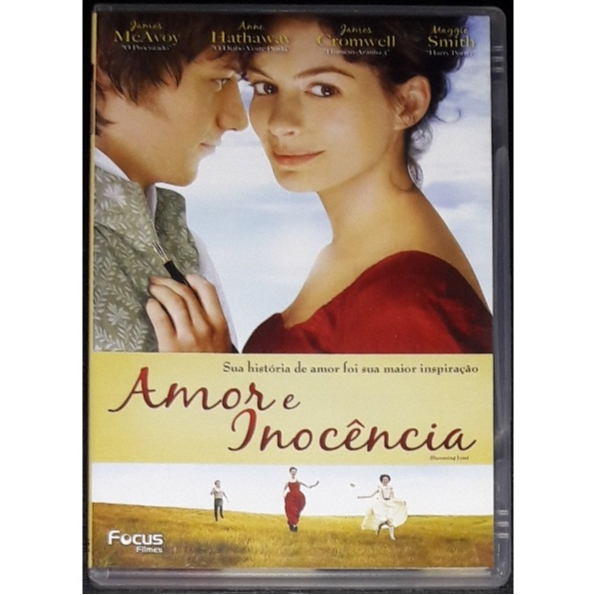 Amor e Inocência Filme DVD 2007 Raro Romance Anne Hathaway James McAvoy James Cromwell Maggie Smith Original Ótimo