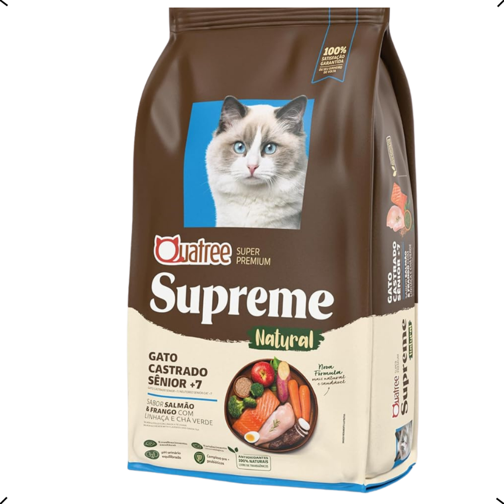 RAÇÃO QUATREE SUPREME GATO CASTRADO SENIOR 10KG