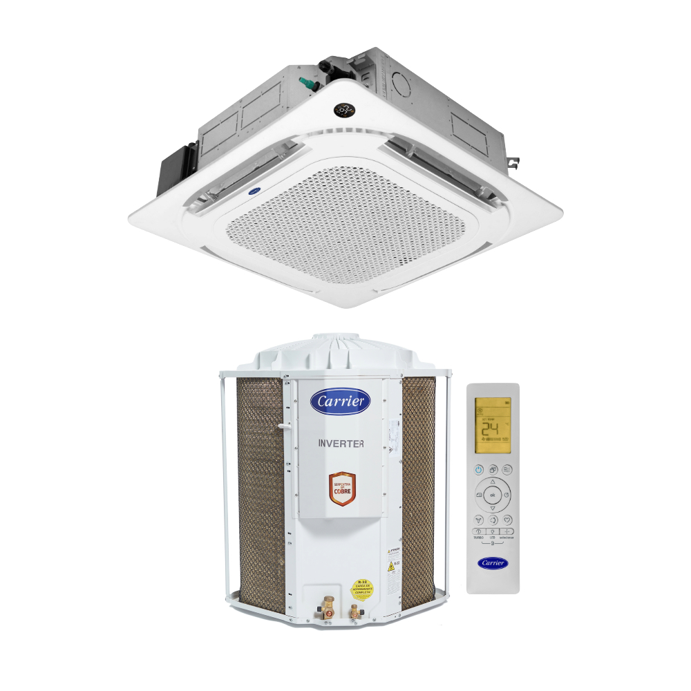 Ar Condicionado 36000 Btus Split Cassete Inverter Carrier Frio Connect R-32 40KVQE36C5 220V