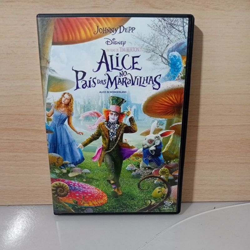 dvd Alice no país das Maravilhas Dysney  Johnny Depp