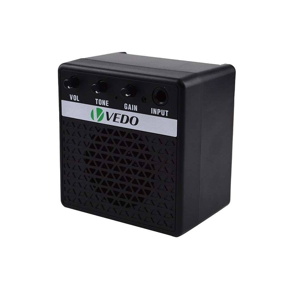 Mini amplificador com alto-falante VEDO 8W com efeitos de som limpo/distorção  Interface universal para amplificador de