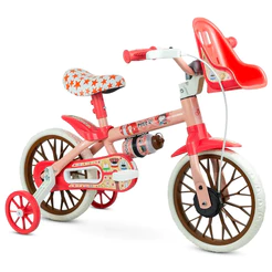 Bicicleta Aro 12 Infantil com Rodinhas Removíveis e Garrafinha Bicicletinha de Passeio e Equilíbrio