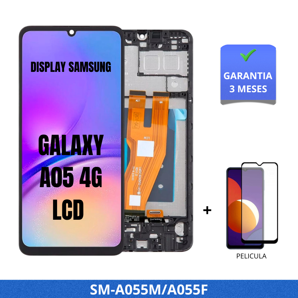 Tela Frontal Samsung Galaxy A05 Sm-a055 Lcd Com Aro Moldura Premium + Pelicula 3