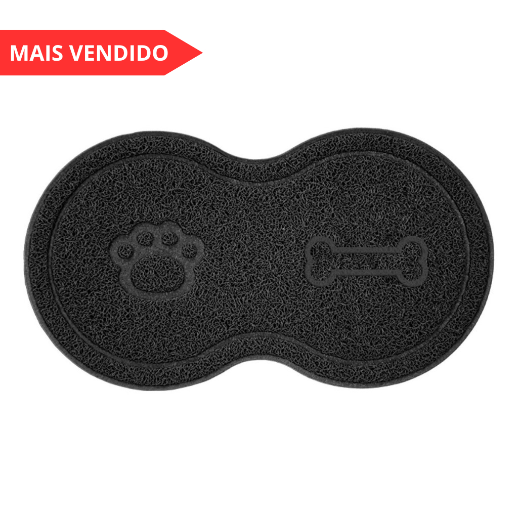Tapete Pet Comedouro Vinílico Cão 46X26cm Uzoo