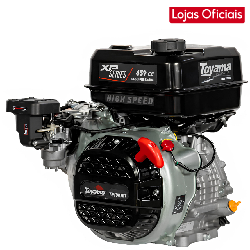Motor Gasolina Popa 18HP 459CC Toyama TE180JET-HS-XP 4600rpm Eixo Chavetado Rabeta Original