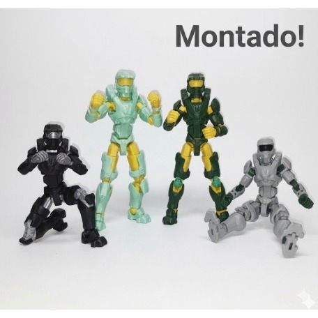 Boneco Dummy 13 Articulado Robô Futurista  | Action Figure Geek Robo HALO