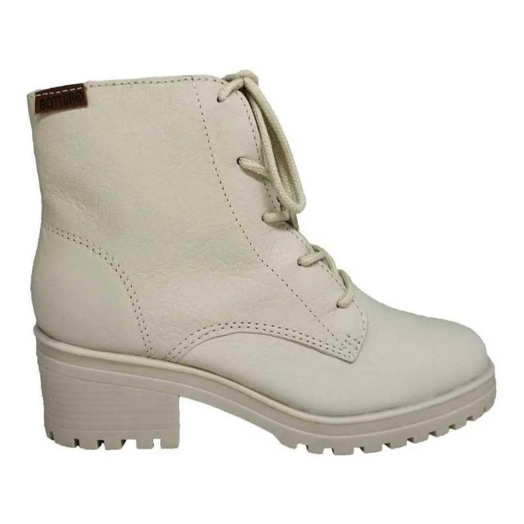 Bota Bottero coturno 335301 Cadarços Couro legitimo casual macia tratorada fashion chic moda top